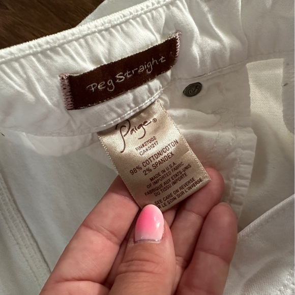 EUC Paige Straight Leg White Jeans - Picture 7 of 7